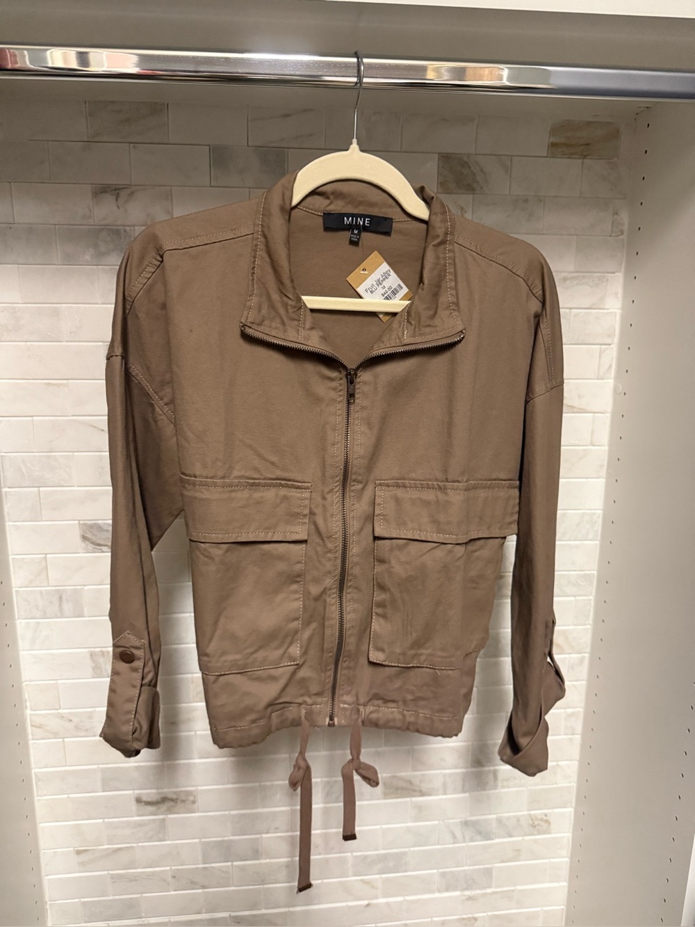 MINE Women’s Brown Field Zip Utility Jacket